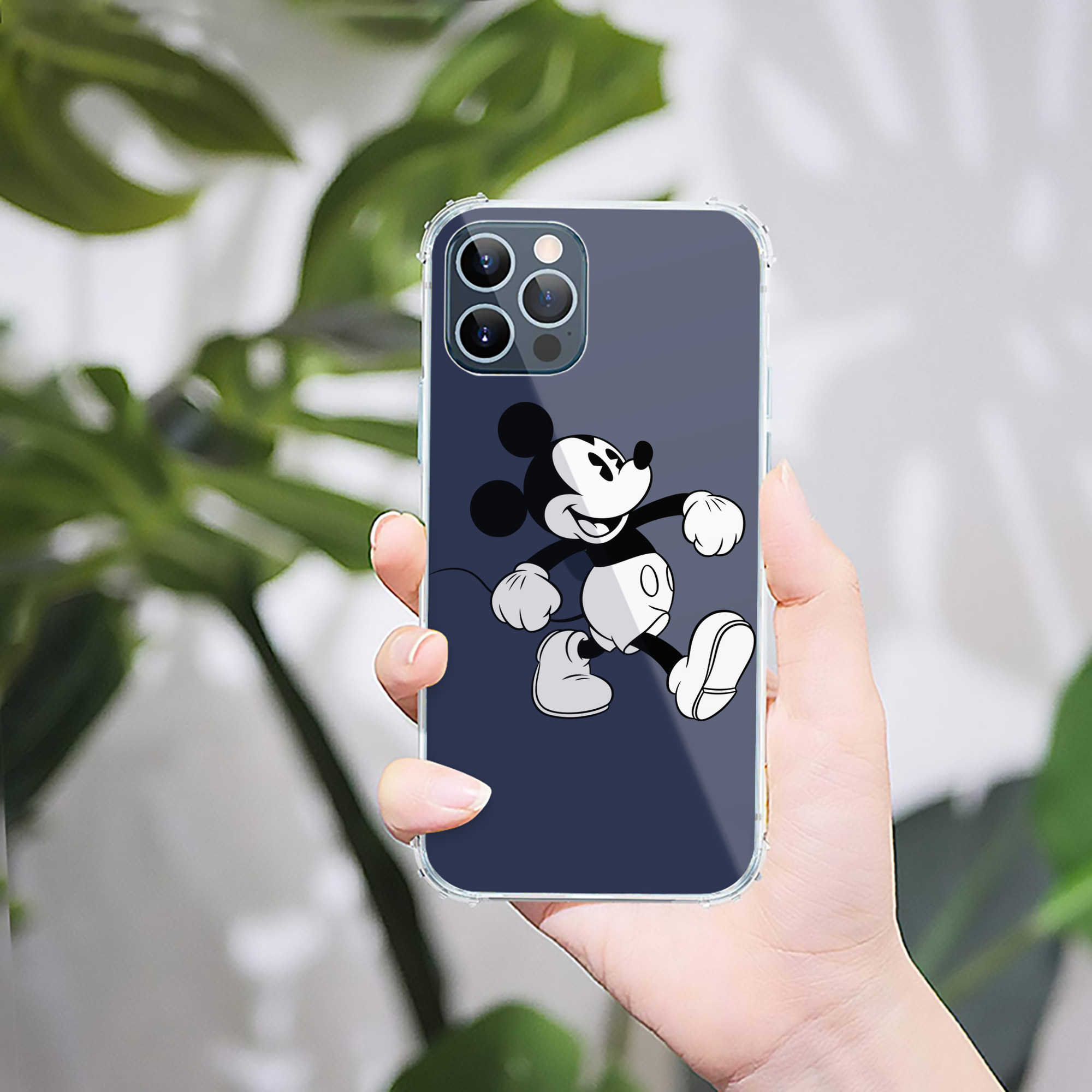 （画像用） ミッキーマウス Mickey Mouse 【iPhone 12シリーズ対応】透明スマホケース（クリアソフトケース）